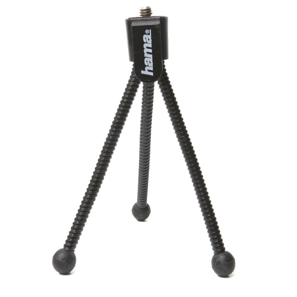 Hama Mini Compact Camera Tripod Table Top Flexible Legs Black Metal Clip